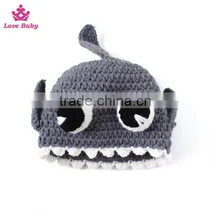 Infants Shark Pattern Photography Props Of Hat Cutting Children Winter Hat For Sale thumbnail-1