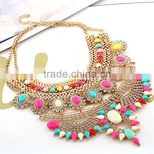 Wholesale Chunky Statement Necklace in China Crystal Jewelry Diamond Jewellry thumbnail-6