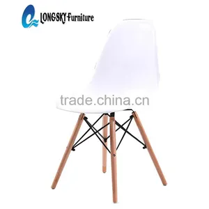 LS-4001 3V Plastic Chair,Shining Red Color Living Room Chair With Wood Leg thumbnail-4