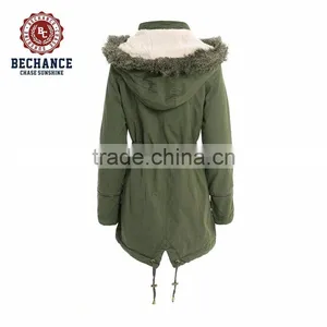 Women's Winter Parka With Faux Fur Hood PQ215 thumbnail-2