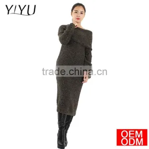 Spring Autumn Women Sexy Sweater Dresses Winter Christmas Long Sweaters Knitted Thick Warm Sweater and Pullovers Burderry Jumper thumbnail-4