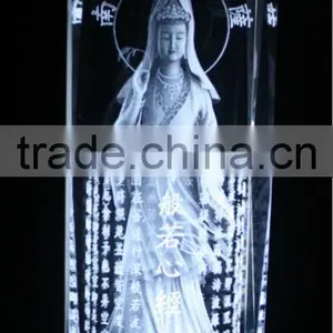 High-quality Good K9 3D Laser Engraving Crystal Block thumbnail-1