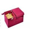 Wine Red Nonwoven Foldable Storage Boxes & Bins Odm-v8 thumbnail-1