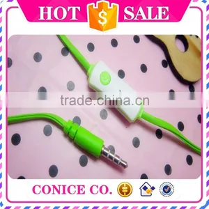 2015 Cheap Red Wire Earphones With Mic For Sport thumbnail-5