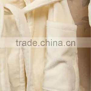 100% Cotton Solid Color Bathrobe thumbnail-2