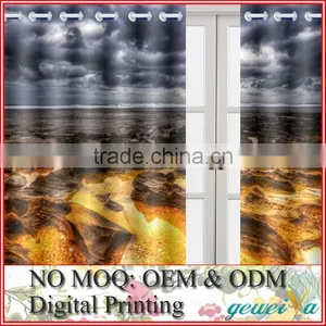 Custom Blackout Fabric 3D Digital Printed Curtain thumbnail-1