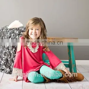 Wholesale Children Clothing Usa Crochet Long Sleeve Open Shoulder Design Children Clothing 2016 thumbnail-3