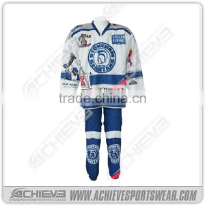 Plus Size Ice Hockey Wear Custom Half and Half Jerseys thumbnail-4