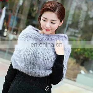 North American Style Knitted Mink Fur Tube for Women thumbnail-2