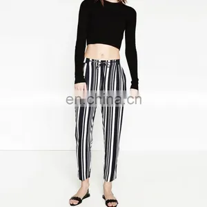 High Quality New Fashion Women Hip Hop Stripe Pants thumbnail-2