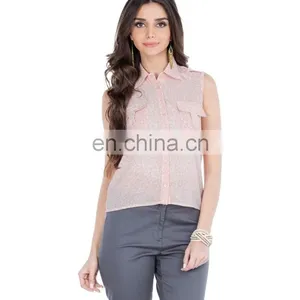 Pink Animal Print High-low Top thumbnail-4