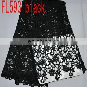 High Quality Wholesale/retail Lace Fabric/best Price African Cord Guipure Embroidery Lace(FL593)in Stock/sales Well thumbnail-1