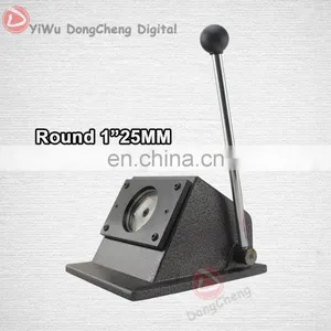 Round Paper Cutter of 25mm Badge Paper Cutting Machine DCQD-25 thumbnail-1