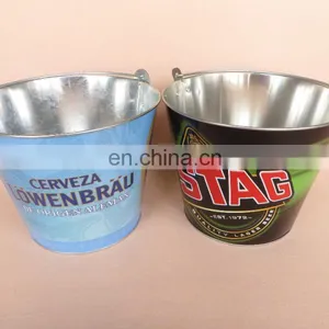Personality Mini Tin Beer Ice Bucket With Bottle Opener for Bar Using thumbnail-2