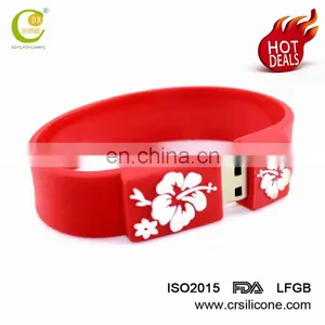 High Quality Silicone Bracelet Memory Stick Wristband Usb Flash Drive Rubber Thumb Drive With Customed Logo Design thumbnail-1