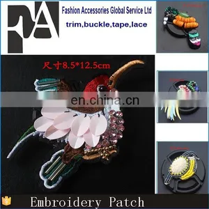 Handmade Bird Sequin Beaded Patches thumbnail-6