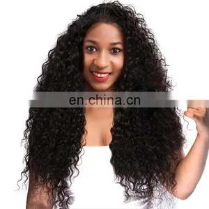Brazilian Human Hair Preplucked Curly Wave Lace Front Wig thumbnail-1