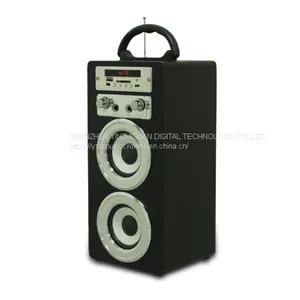 Wooden Portable Bluetooth Speaker With Karaoke and FM Function thumbnail-2