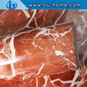 OUHOME Glossy Marble Cabinet Background Decoration Film Marble Effect Contact Paper Film Vinyl Self Adhesive thumbnail-5