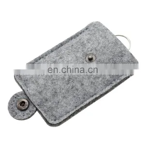 Woolen Felt Car Key Chain Wallet Compact Holder Purse Cover thumbnail-5