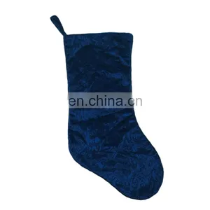 Wholesale Decorative Faux Burn Out Paisley Red Christmas Socking for Christmas thumbnail-4