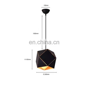 Popular Design Black White Square Hanging Lights Led Modern Fancy Pendant Light thumbnail-6