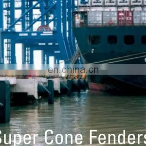 Super Cone Fenders With Marine Protection UHMWPE Plates, Super Cone Fenders With UHMWPE Frontal Panel, Super Cone Rubber Fenders thumbnail-5