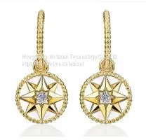 Octagonal Compass Shell Earrings thumbnail-1