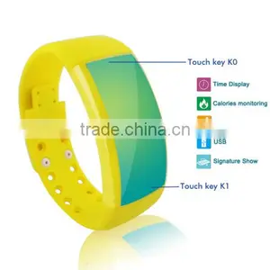Multi-function Pedometer Watch 8GB USB Flash Drive Unisex LED Wristband Yellow thumbnail-3
