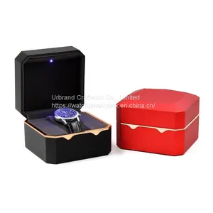 Octagonal Phnom Penh Watch Box With LED Light Baking Paint Watch Storage Box Watch Jewelry Box in Stock thumbnail-4