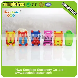 Colourful 2D Erasers Animal Shape for Kids Office Stationery thumbnail-1