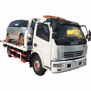 Dongfeng 4x2 4x4 Flatbed Wrecker Road Towing Truck 4ton 5ton for Sale thumbnail-1