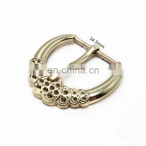 High-End Delicate Noble Golden Metal Belt Buckle Rhinestone Buckle For High-grade Clothing thumbnail-1