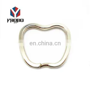 Wholesale Good Quality Metal Supplier Appled Shaped Key Ring thumbnail-4
