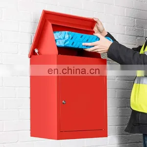 Outdoor Garden Apartment Building Steel Vintage Parcel Paper Post Box Mailbox Mailing Box thumbnail-5