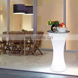 Gold Stainless Steel Light up Cup Shaped Led Bar Cocktail Table Led Chairs Bar Tables Bar Stools Nightclub Furniture thumbnail-4