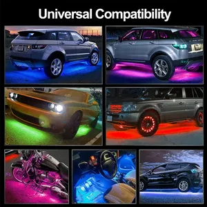 DC12V Dreamful Car Lights Outside IP65 Ambience Led Light Strip Bluetooth Addressable Car Underglow Light Kit thumbnail-5