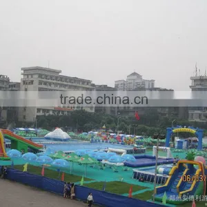 2016 New Durable Inflatable Lobster Theme and Other Series Water Park With Pool on Land Interesting for Kids Playing thumbnail-5