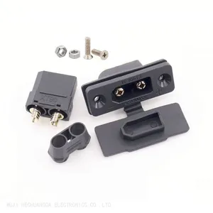 Genuine Amass XT90E-M Black XT90H Connectors Male Female Gold Plated Battery Connectors With Dust Cover thumbnail-2