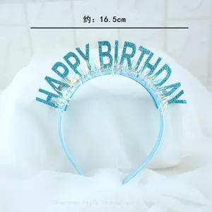 Adult Silver Birthday Tiaras - Glitter Headbands for Women's Party Decor Supplies thumbnail-4