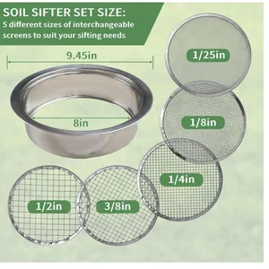Dirt Sifter for Compost Soil Weed Sand Cat Litter Bonsai With Planting Mat,gardening Soil Sieve thumbnail-3