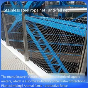 304 Stainless Steel Rope Net for Safety in High-altitude Buildings, Rooftops, Balconies to Prevent Falling, and for Zoo and Plant Climbing Decoration thumbnail-4