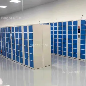 Digital Barcode Storage Locker – 12/24 Compartment Steel Public Locker With LCD Screen for Retail & Commercial Use-HNJUNTUO thumbnail-5