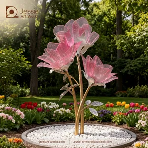 Metal Rose Flower Sculpture for Park and Public Landscape thumbnail-4