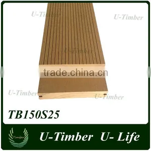 150X25mm Deep Embossed Wpc Composite Decking Popular in the Europe thumbnail-4
