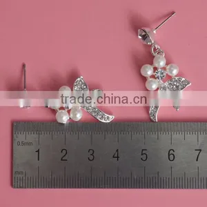 Wedding Pearl Rhinestone Jewelry Set Bridal Necklace and Earring Set thumbnail-5
