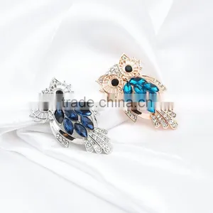 Beautiful Elegant Crystal Owl Rhinestone Brooches Fashion Hot Selling Animal Brooch thumbnail-2