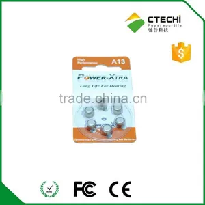 Hearing Aid Battery 1.4v Zinc Air Button Cell Battery A10 A13 A675 A312 in Blister Card thumbnail-1