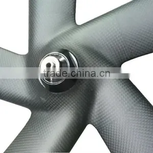 700c 65mm Clincher Fixie Wheels Carbon Aerospoke Wheel 3k Matt Fixed Gear Bicycle Wholesale thumbnail-3