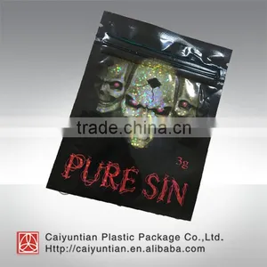 Custom 3g PURE SIN Herbal Incense Packaging Bags thumbnail-2